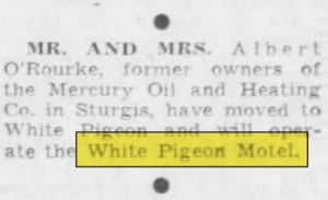 Little Country Inn (White Pigeon Motel) - Nov 1956 Changes Hands (newer photo)
